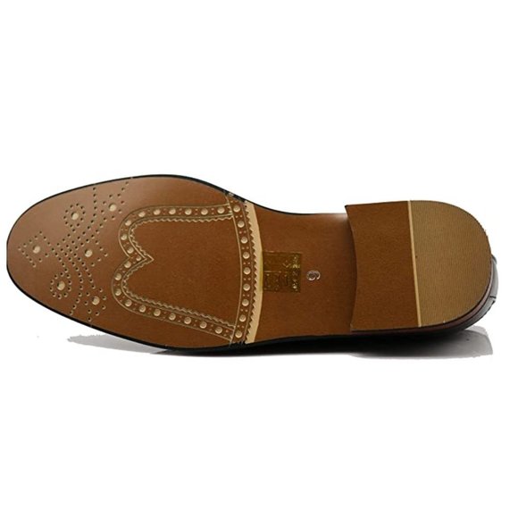 Men's Spectator Tweed Plaid Two Tone Wingtips Oxfords Perforated Lace Up Dress S - Picture 7 of 13